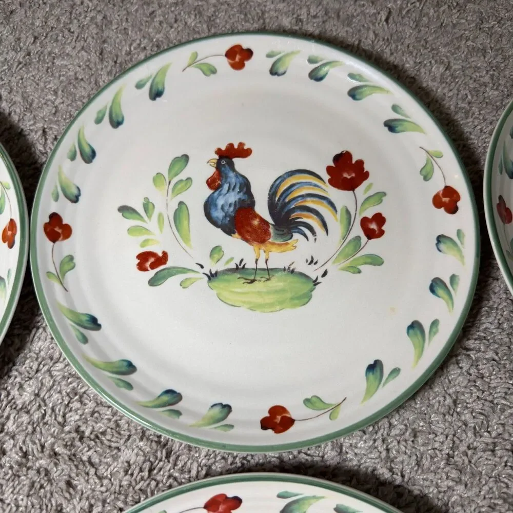 International Tableworks Provence Rooster Dinner Plates 11